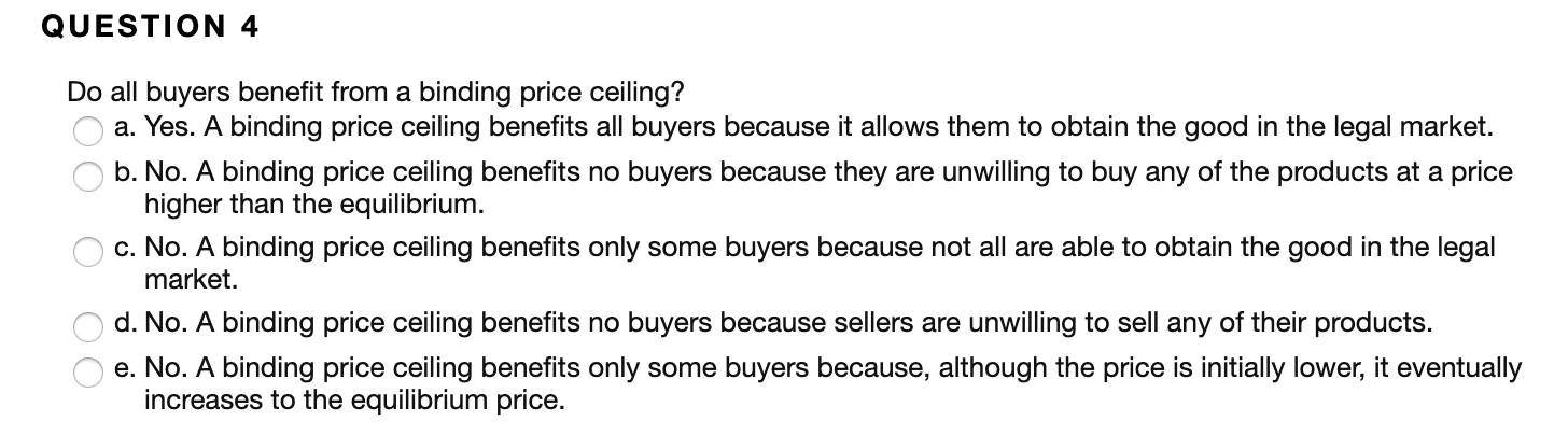 Answered Question 4do All Buyers Benefit From A Bartleby