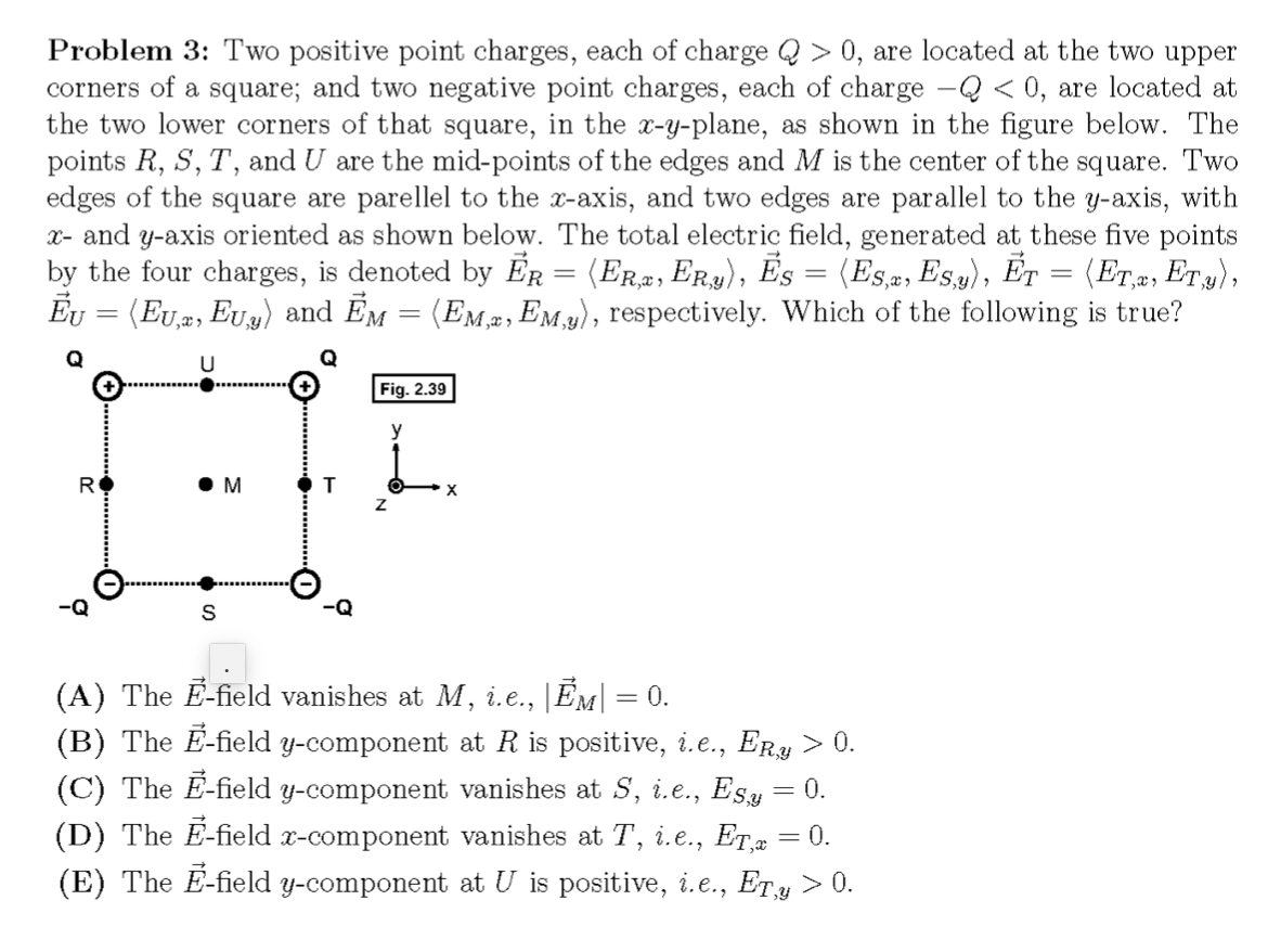 Answered Problem 3 Two Positive Point Charges Bartleby