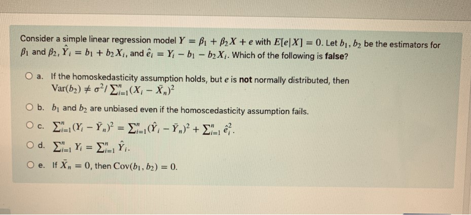 Answered Consider A Simple Linear Regression Bartleby