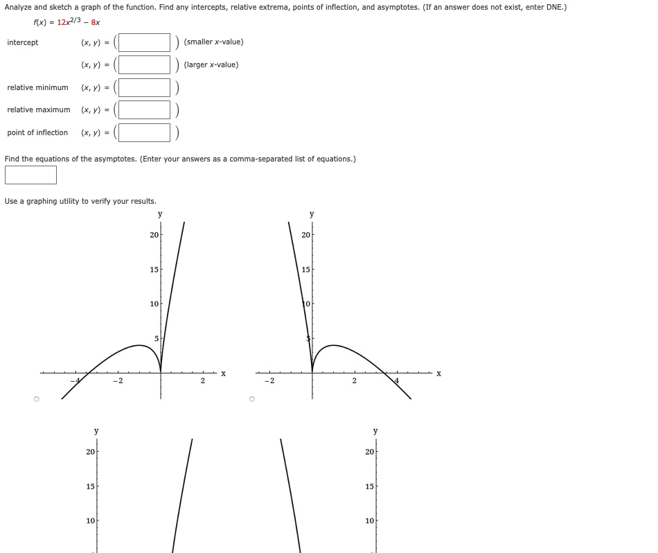 Answered: Analyze and sketch a graph of the… | bartleby