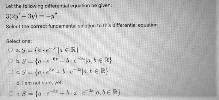 Answered Let The Following Differential Equation Bartleby