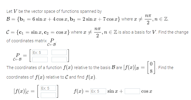 Answered Let V Be The Vector Space Of Functions Bartleby