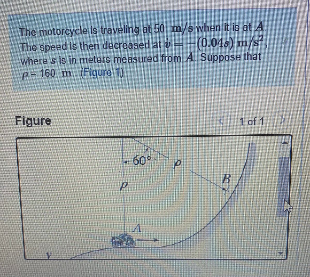Answered: Determine the speed of the motorcycle… | bartleby
