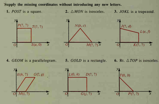 Answered Supply The Missing Coordinates Without Bartleby