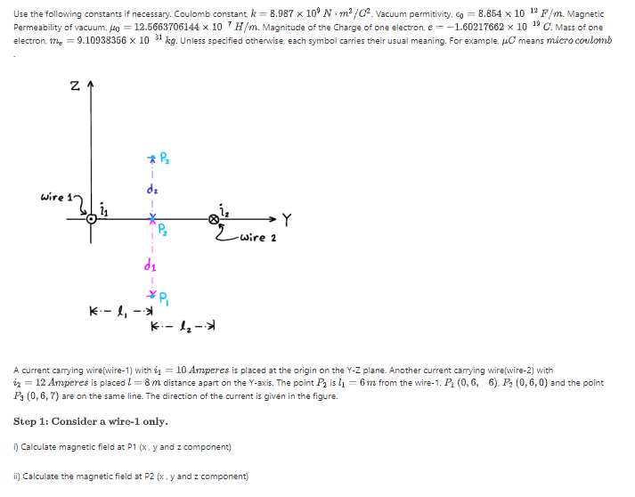 Answered A Current Carying Wire Wire 1 With E Bartleby