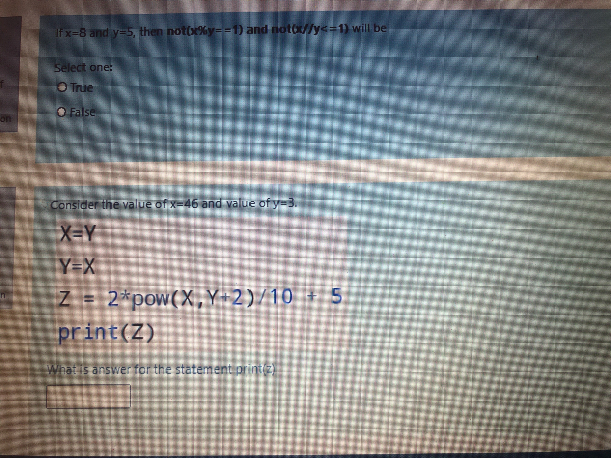 Answered If X 8 And Y 5 Then Not X Y D 3d1 And Bartleby