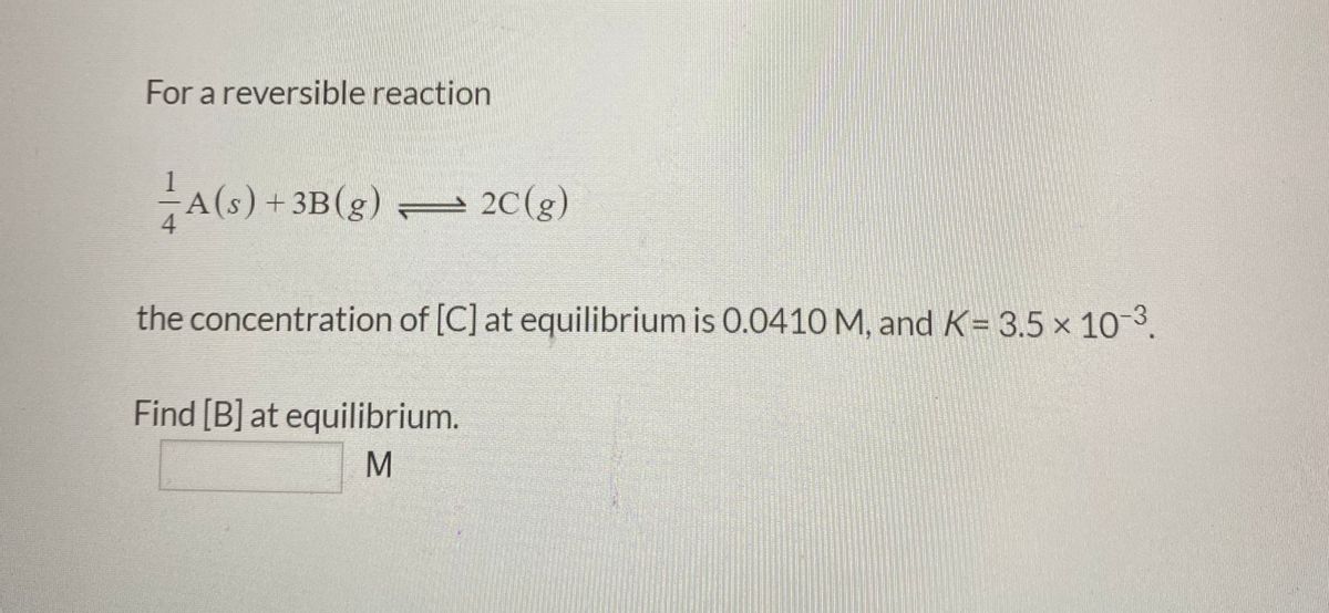 Answered For A Reversible Reaction A S Bartleby