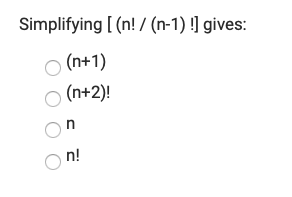 Answered Simplifying N N 1 Gives O Bartleby