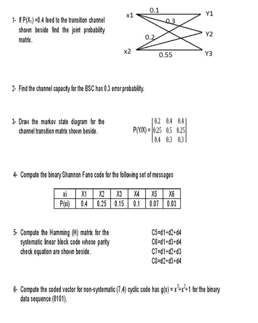 Answered If P X 0 4 Feed To The Transition Bartleby