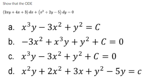 Answered Show That The Ode 2ry 4x 3 Dr Bartleby