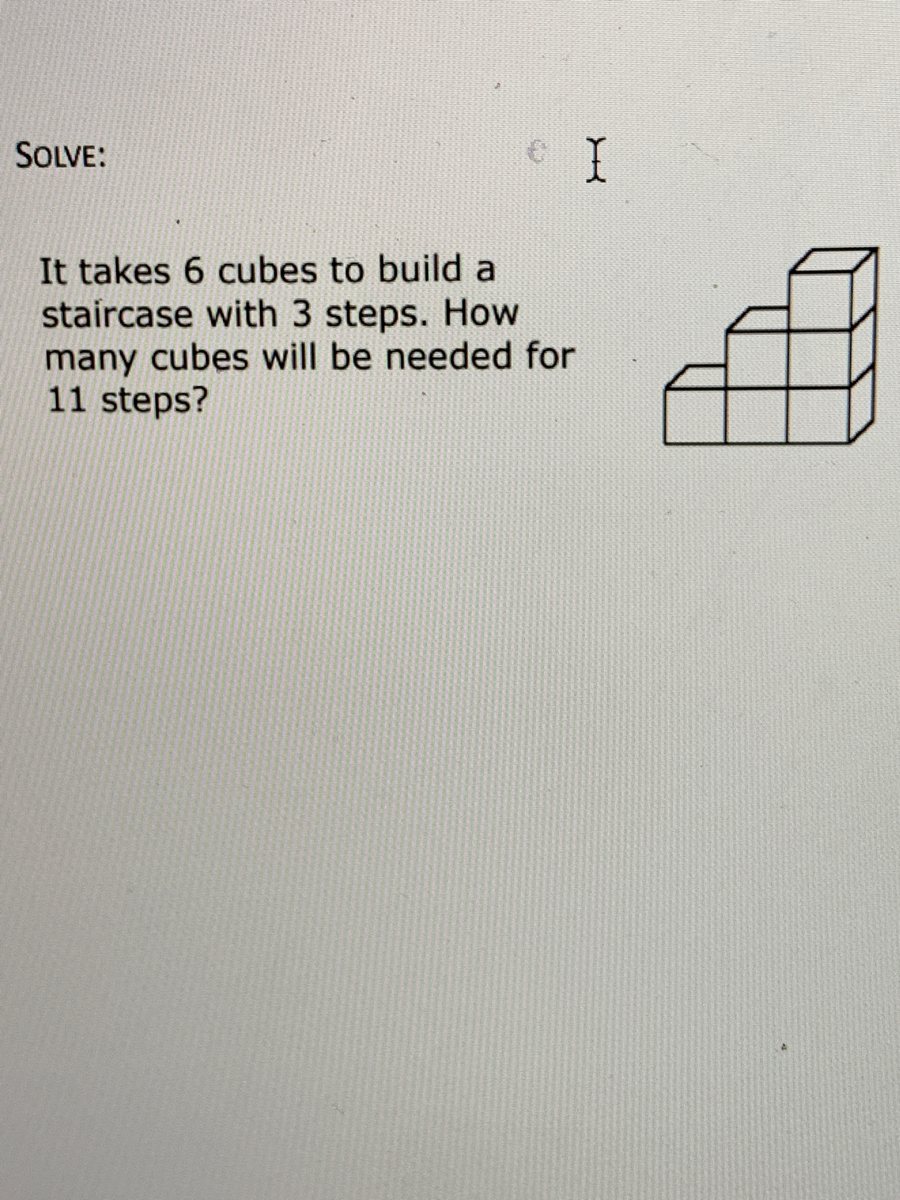 Answered Solve It Takes 6 Cubes To Build A Bartleby 2427