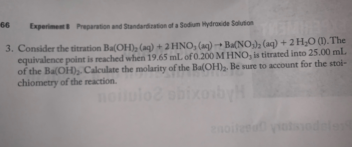 Answered 3 Consider The Titration Ba Oh 2 Aq Bartleby