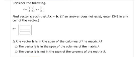 Answered Find Vector X Such That Ax B If An Bartleby