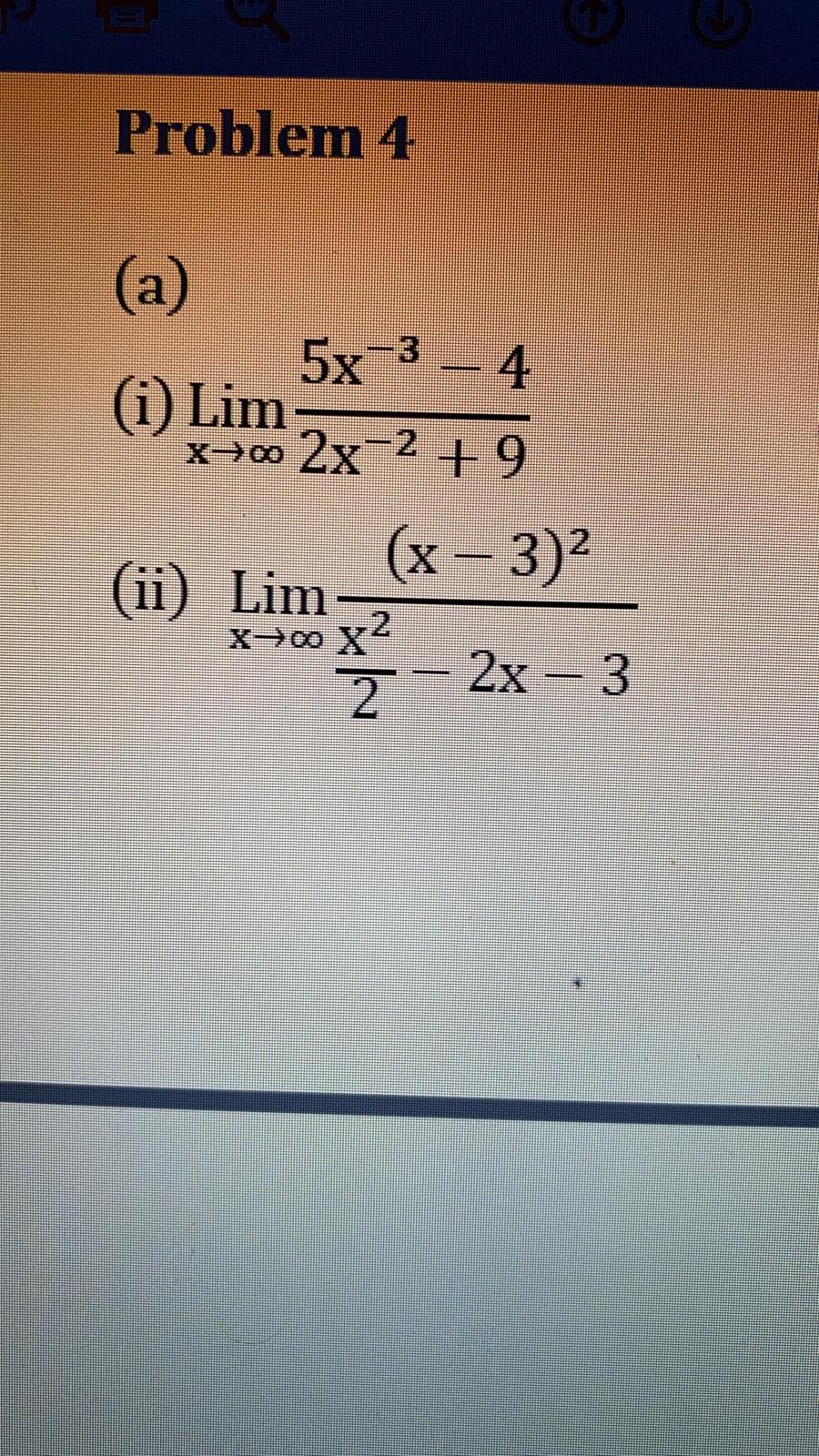 Answered A 5x 3 I Lim X 0 2x4 9 4 2 9 Bartleby