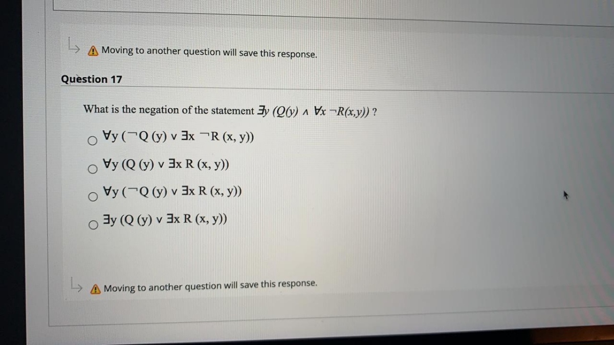 Answered Question 17 What Is The Negation Of The Bartleby