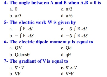 Answered 4 The Angle Between A And B When A B Bartleby