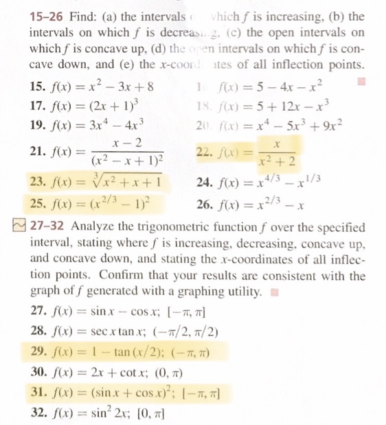 Answered 15 26 Find A The Intervals Vhich F Bartleby