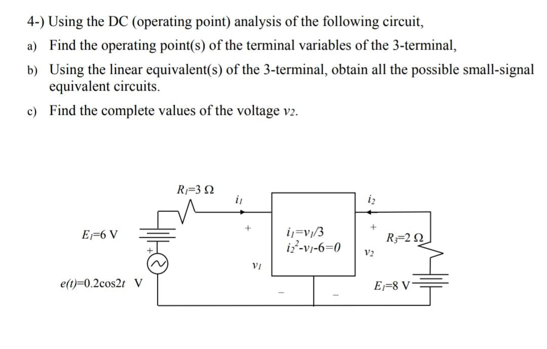 Answered: 4-) Using the DC (operating point)… | bartleby