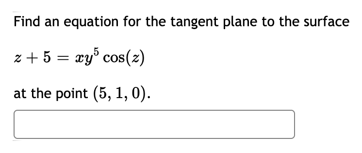 Answered Find An Equation For The Tangent Plane Bartleby