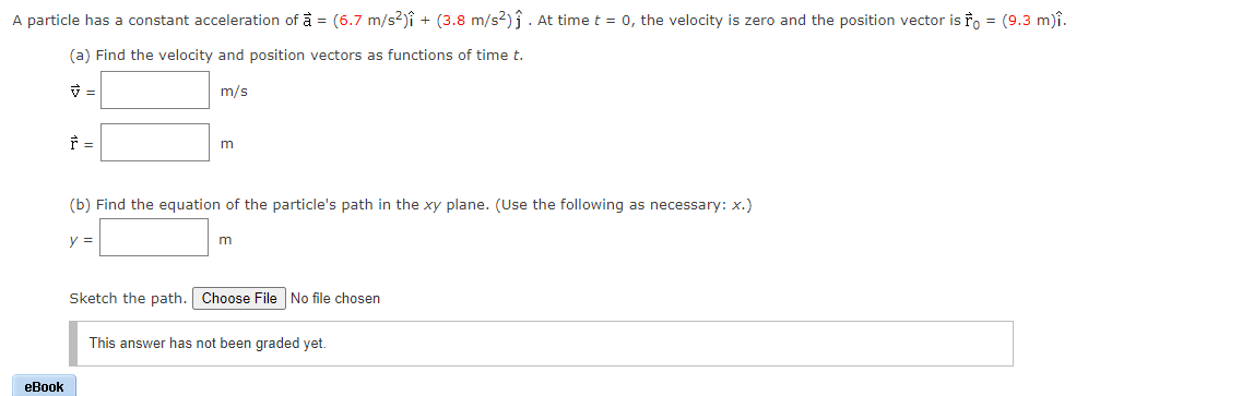 Answered A Particle Has A Constant Acceleration Bartleby