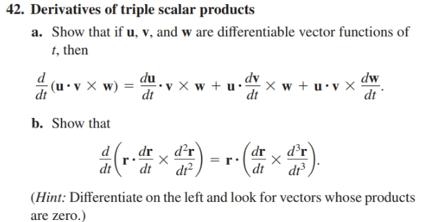 Answered 42 Derivatives Of Triple Scalar Bartleby