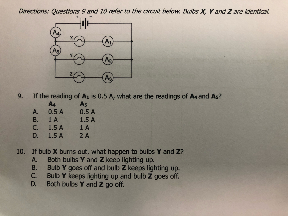 Answered Directions Questions 9 And 10 Refer To Bartleby