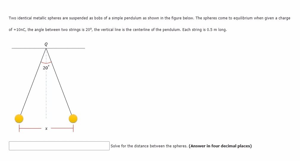 Answered Two Identical Metallic Spheres Are Bartleby