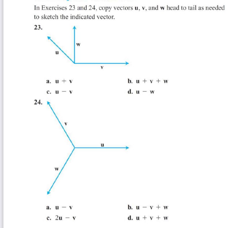 Answered In Exercises 23 And 24 Copy Vectors U Bartleby