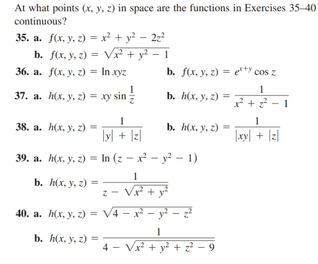 Answered At What Points X Y Z In Space Are Bartleby