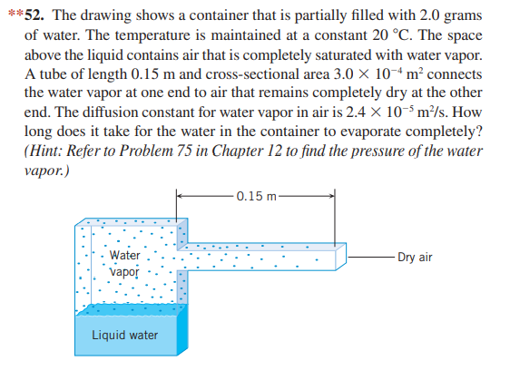 Answered 52 The Drawing Shows A Container Bartleby