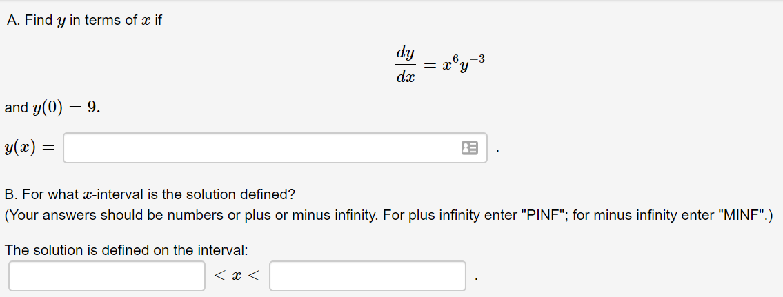 Answered A Find Y In Terms Of X If Dy 3 Dx And Bartleby