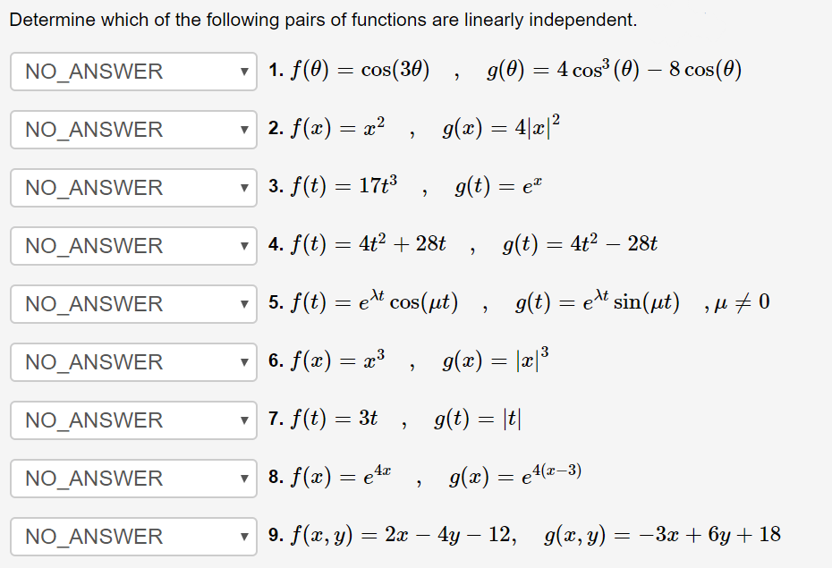 Answered Determine Which Of The Following Pairs Bartleby