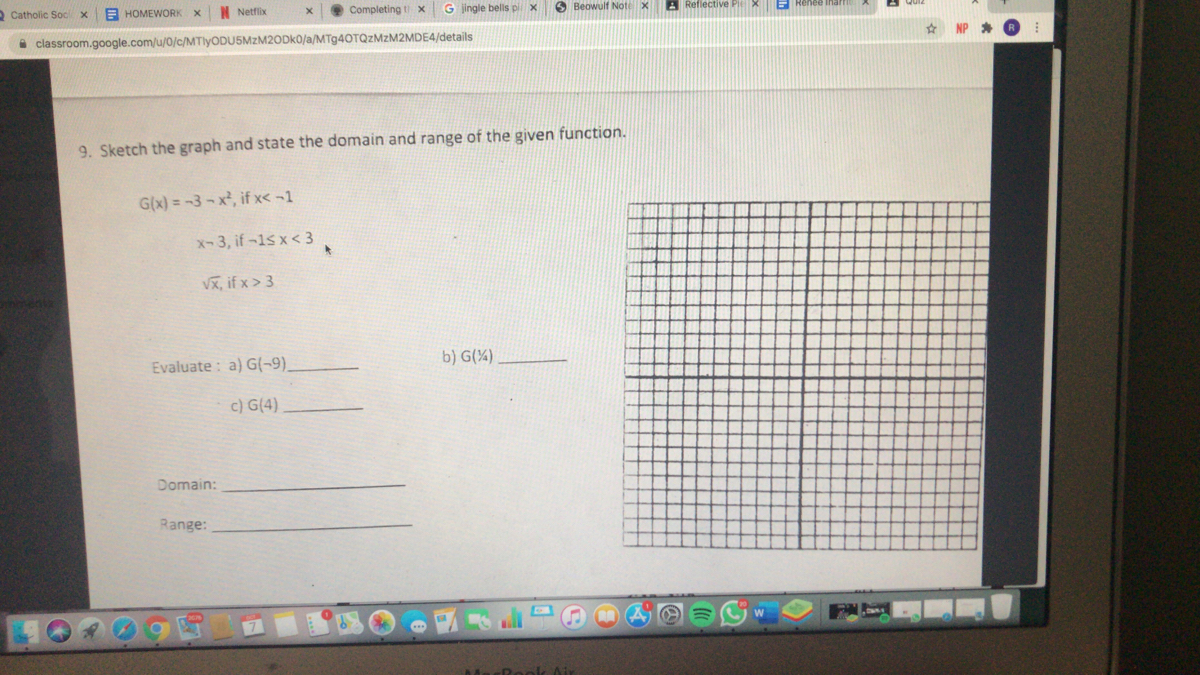 Answered 9 Sketch The Graph And State The Bartleby