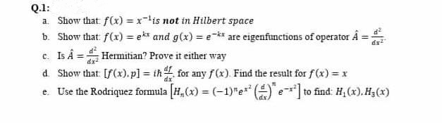 Answered A Show That F X X Is Not In Hilbert Bartleby