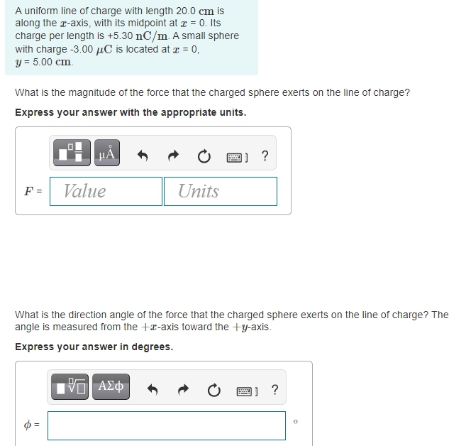 Answered A Uniform Line Of Charge With Length Bartleby