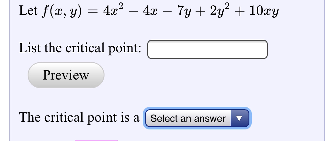 Answered Let F X Y 4ae 4x 7y 2y Bartleby