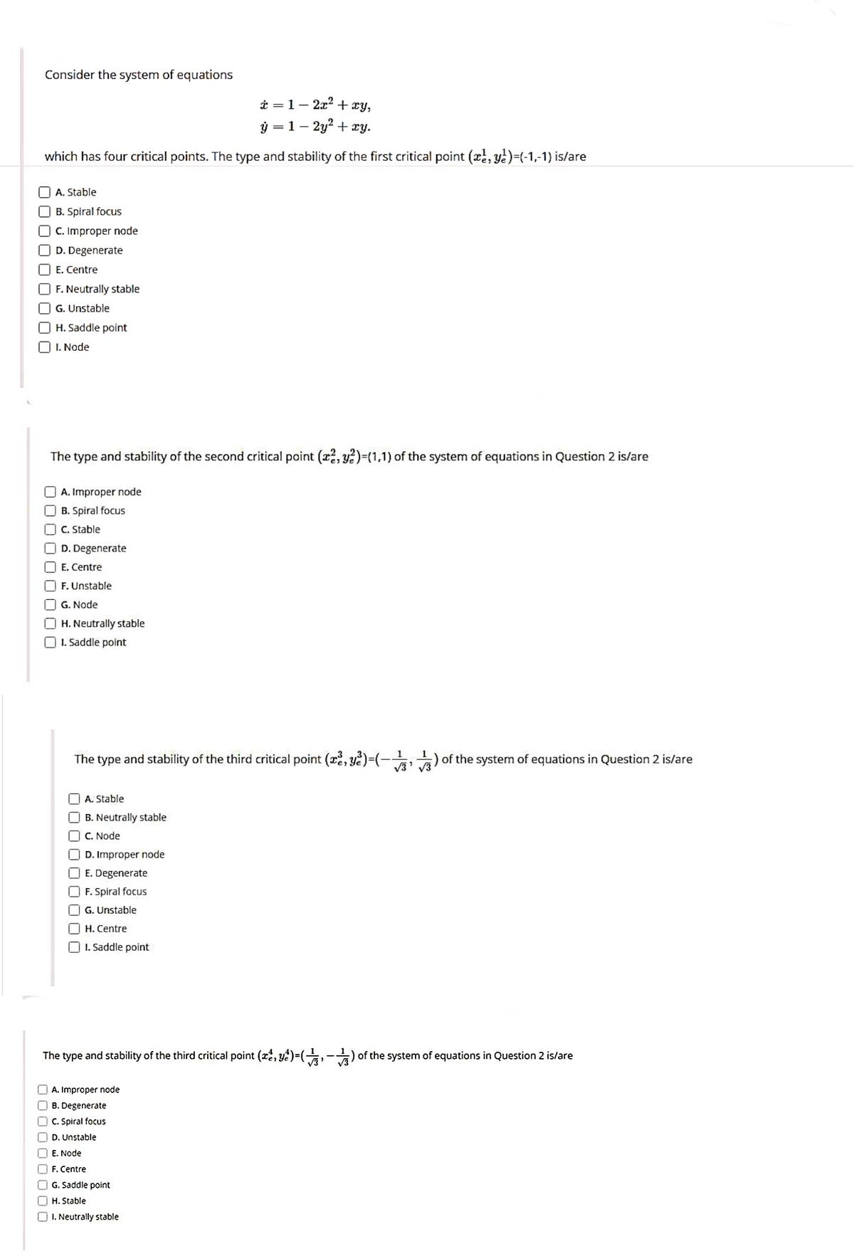 Answered Consider The System Of Equations I 1 Bartleby