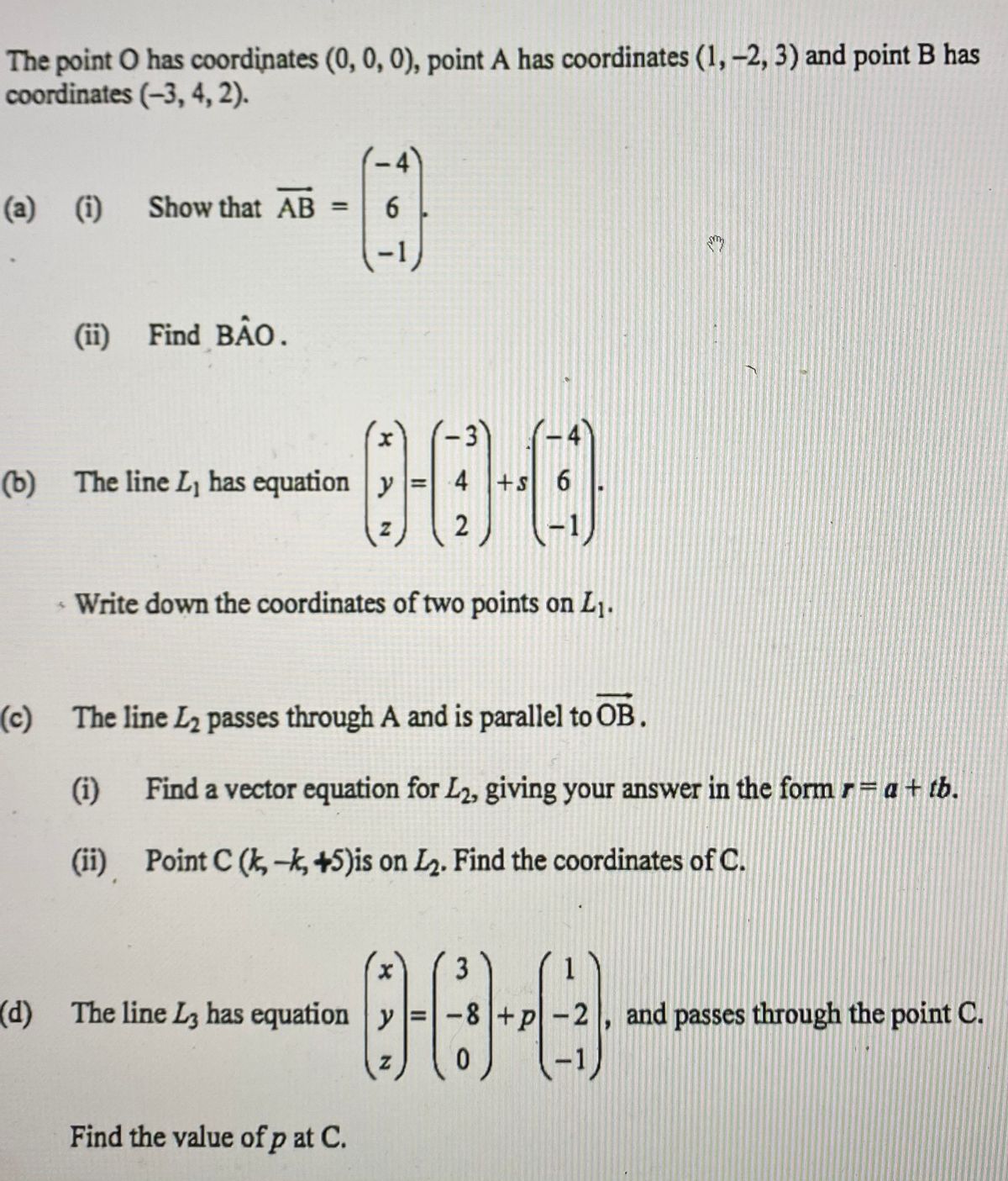 Answered 3 The Line Lz Has Equation Y P 2 And Bartleby