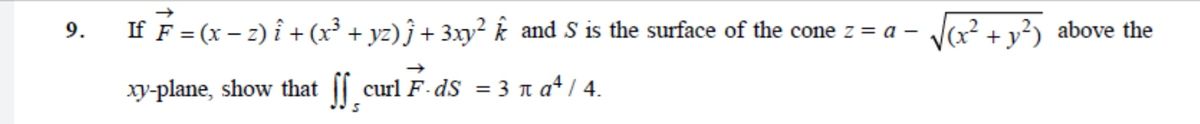 Answered 9 If F X Z I X Yz ĵ 3xy Bartleby