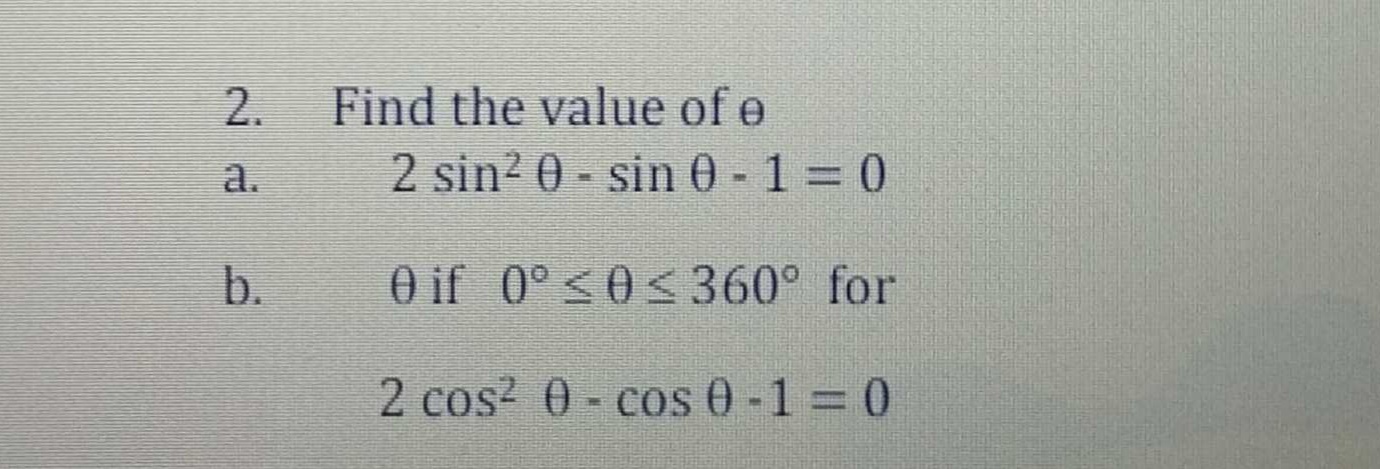 Answered 2 Find The Value Of E A 2 Sin2 0 Bartleby