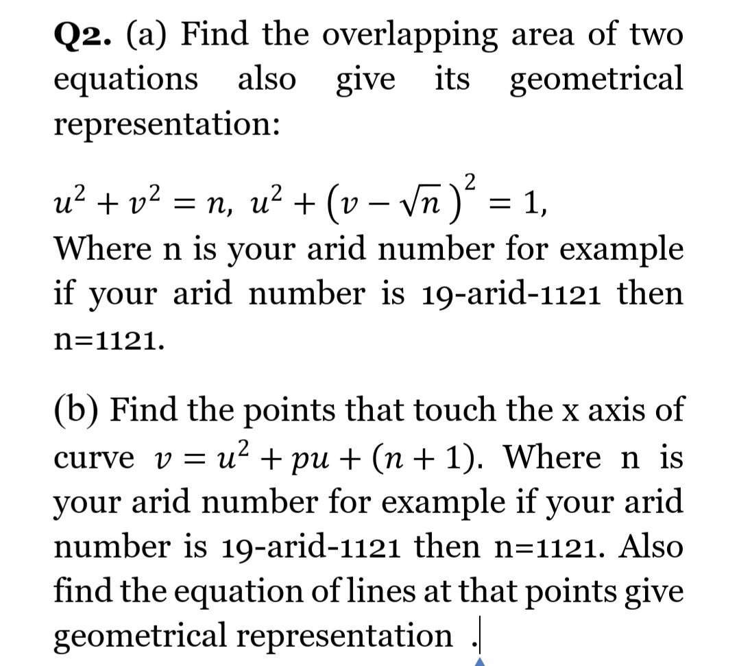 Answered Q2 A Find The Overlapping Area Of Bartleby