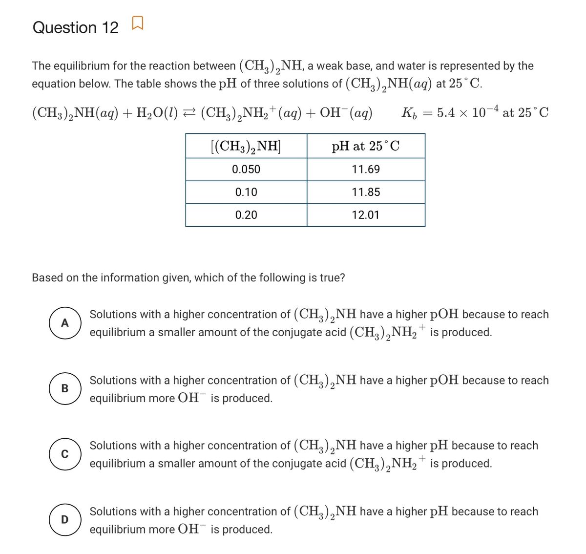 Answered: The equilibrium for the reaction… | bartleby