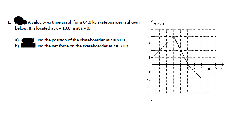 Answered A Velocity Vs Time Graph For A 64 0 Kg Bartleby