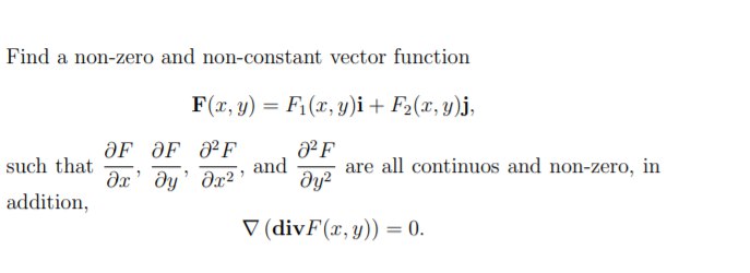 Answered Find A Non Zero And Non Constant Vector Bartleby