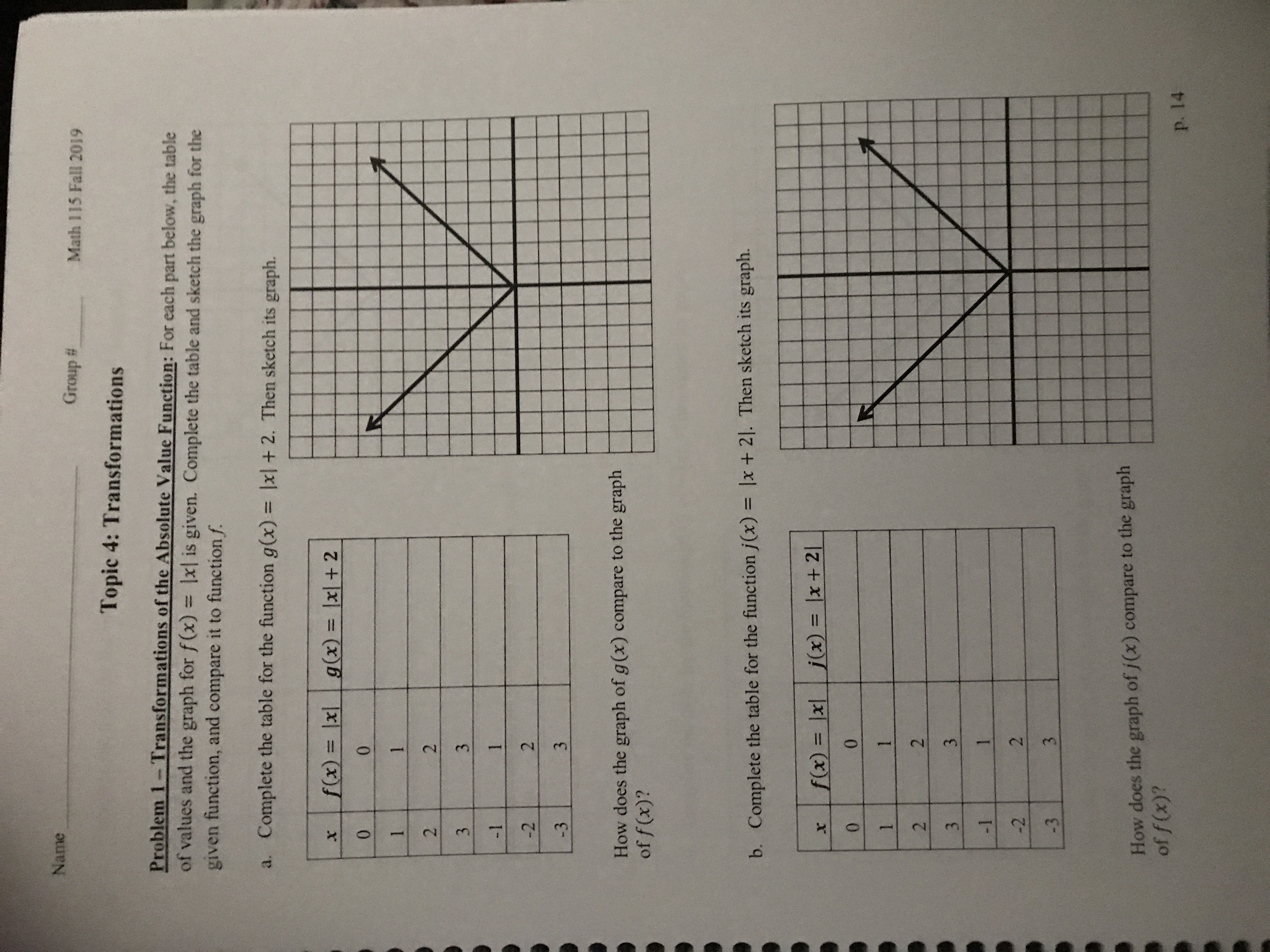 Answered Name Group Math 115 Fall 19 Topic Bartleby