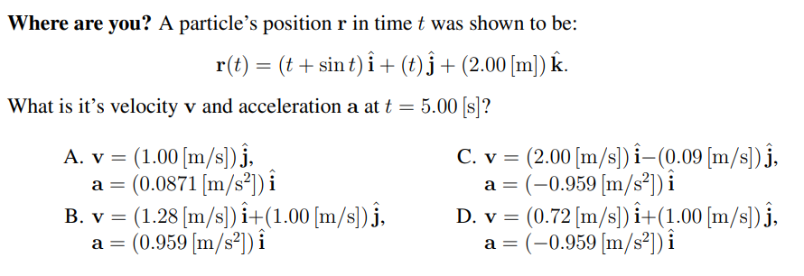 Answered A Particle S Position R In Time T Was Bartleby