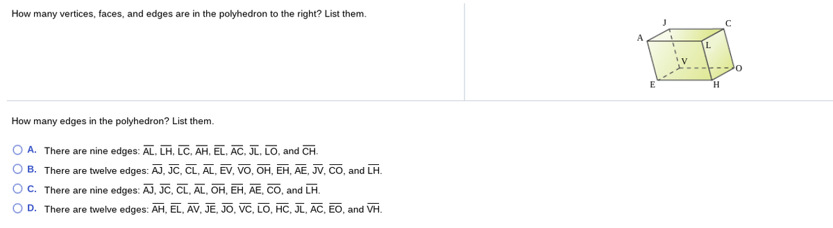 Answered How Many Vertices Faces And Edges Are Bartleby