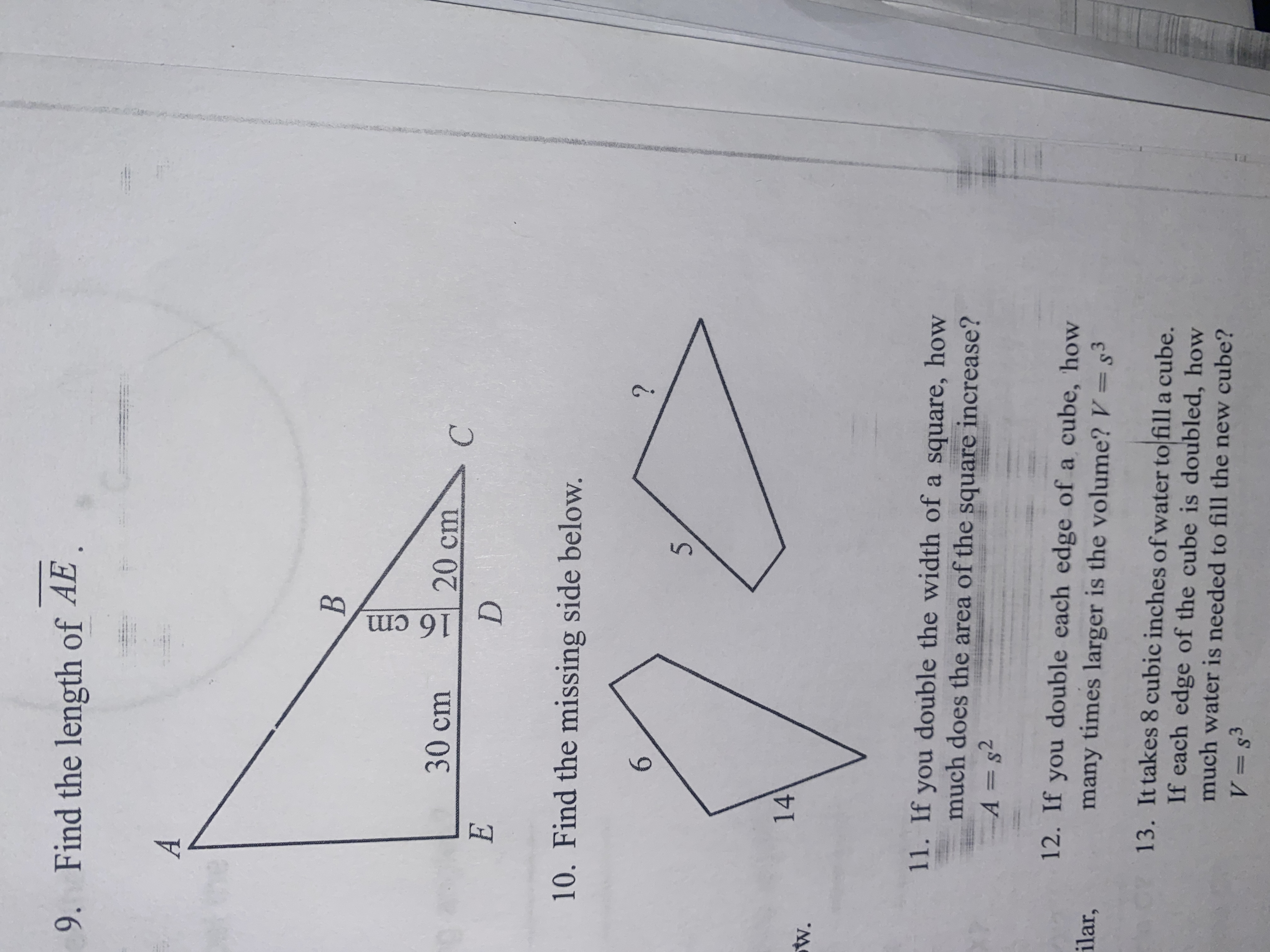 answered-16cm-9-find-the-length-of-ae-a-30cm-bartleby