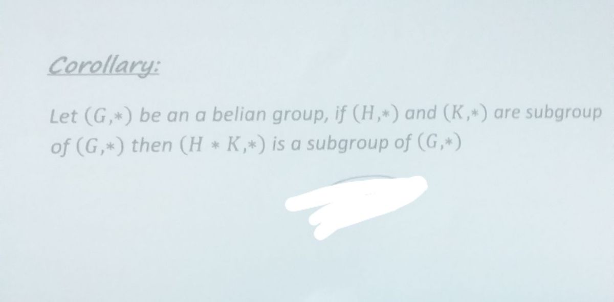 Answered Let G Be An A Belian Group If H Bartleby