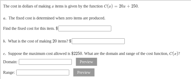 Answered The Cost In Dollars Of Making Ae Items Bartleby